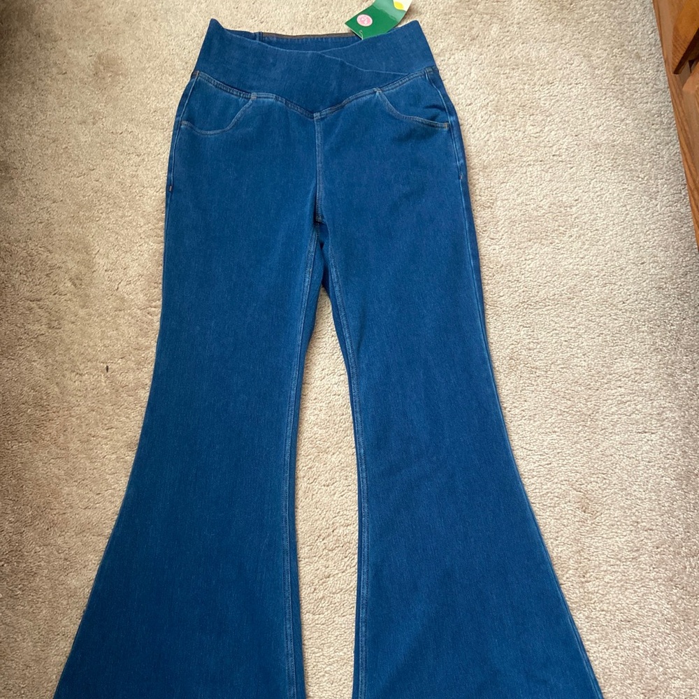 HALARA Women's Pull on Wide Leg Flare Jeans